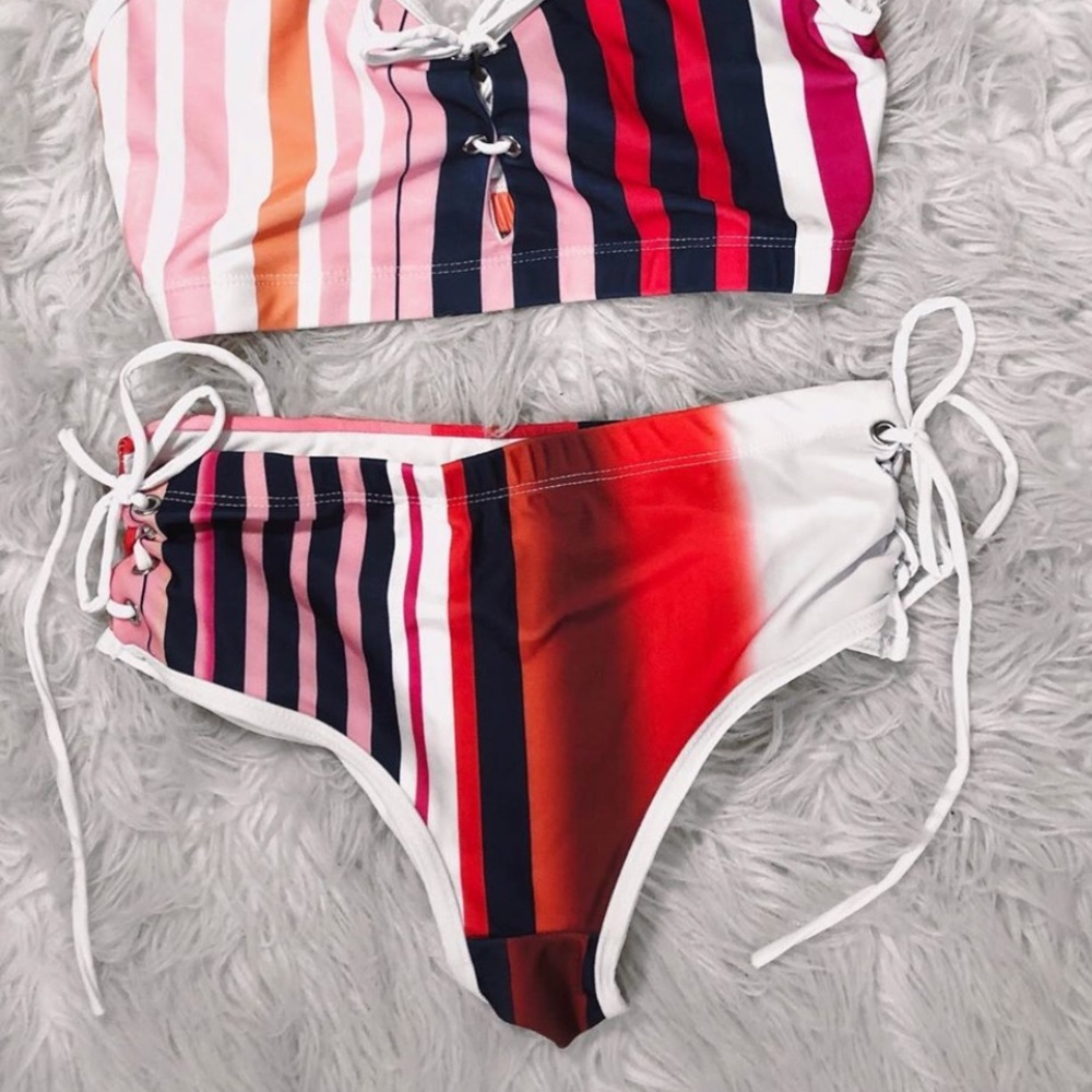 High waisted swim suit